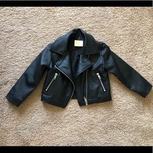 Crazy 8 Baby Girl Faux Leather Moto Jacket
